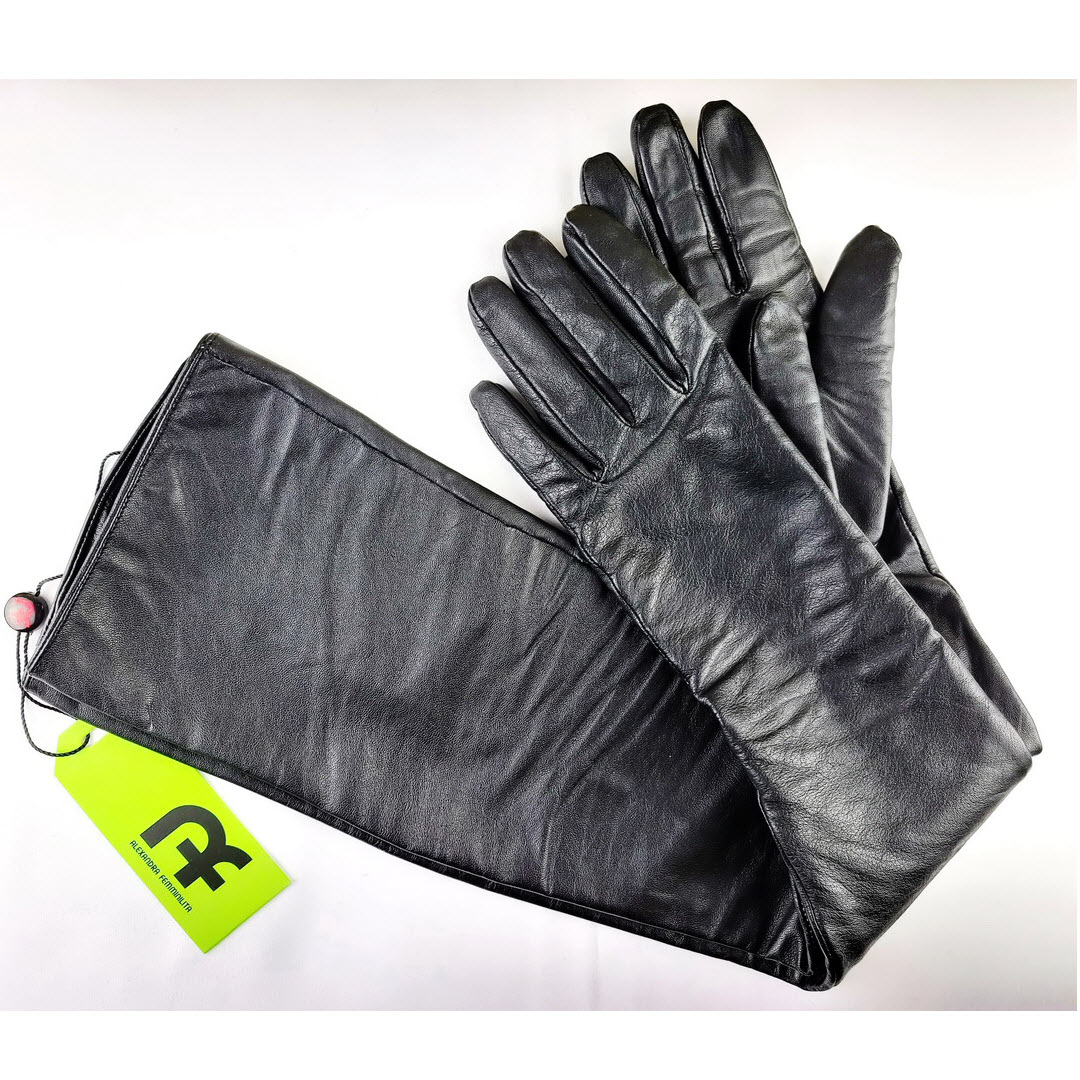 SPECIFICALLY THIS PAIR OF LEATHER OPERA GLOVES: DANIER BRAND BLACK