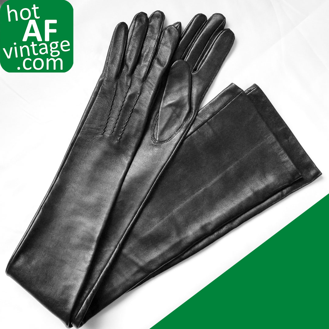 SPECIFICALLY THIS PAIR OF STRICT BLACK LEATHER OPERA GLOVES